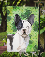 Black White French Bulldog St. Patrick's Flag Garden Size BB9547GF