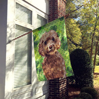 Brown Cockapoo St. Patrick's Flag Canvas House Size BB9549CHF