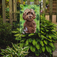 Brown Cockapoo St. Patrick's Flag Garden Size BB9549GF