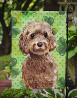 Brown Cockapoo St. Patrick's Flag Garden Size BB9549GF