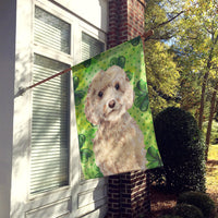 Champagne Cockapoo St. Patrick's Flag Canvas House Size BB9550CHF