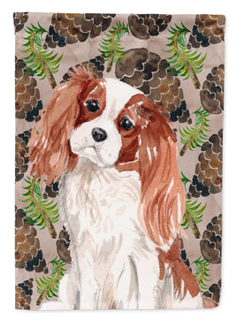 Blenheim Cavalier Spaniel Pine Cones Flag Canvas House Size BB9568CHF