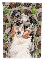 Australian Shepherd Pine Cones Flag Canvas House Size BB9572CHF