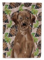 Chocolate Labrador Pine Cones Flag Canvas House Size BB9575CHF