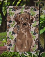 Chocolate Labrador Pine Cones Flag Garden Size BB9575GF