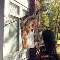 Beagle Pine Cones Flag Canvas House Size BB9579CHF