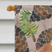 Beagle Pine Cones Flag Canvas House Size BB9579CHF