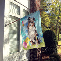 Australian Shepherd Easter Flag Canvas House Size BB9607CHF