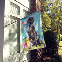 Black Labrador Easter Flag Canvas House Size BB9608CHF