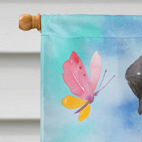 Black Labrador Easter Flag Canvas House Size BB9608CHF