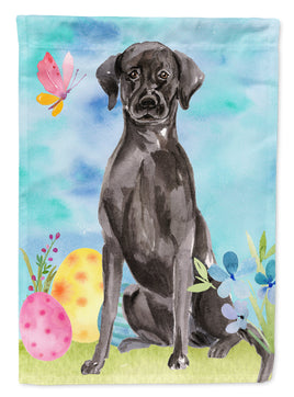 Black Labrador Easter Flag Canvas House Size BB9608CHF