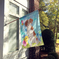 Brittany Spaniel Easter Flag Canvas House Size BB9609CHF