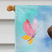 Chocolate Labrador Easter Flag Canvas House Size BB9610CHF