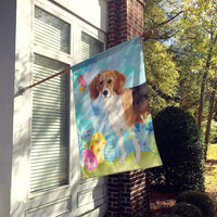 Beagle Easter Flag Canvas House Size