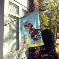 Black and Tan Dachshund Easter Flag Canvas House Size BB9615CHF