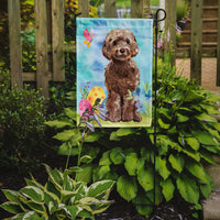 Brown Cockapoo Easter Flag Garden Size BB9619GF