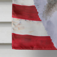 Alaskan Malamute Patriotic Flag Canvas House Size BB9638CHF