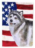 Alaskan Malamute Patriotic Flag Canvas House Size BB9638CHF