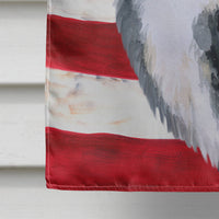 Bernese Mountain Dog Patriotic Flag Canvas House Size BB9645CHF