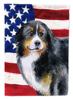 Bernese Mountain Dog Patriotic Flag Canvas House Size BB9645CHF