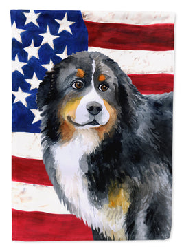 Bernese Mountain Dog Patriotic Flag Garden Size BB9645GF