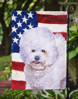 Bichon Frise Patriotic Flag Garden Size BB9648GF