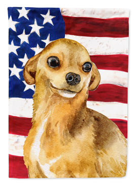 Chihuahua Patriotic Flag Canvas House Size BB9658CHF