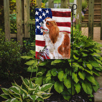 Cavalier Spaniel Patriotic Flag Garden Size BB9663GF