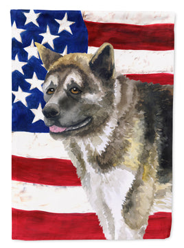 American Akita Patriotic Flag Garden Size BB9669GF