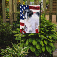 Borzoi Patriotic Flag Garden Size BB9672GF