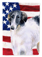 Borzoi Patriotic Flag Garden Size BB9672GF