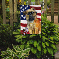 Brussels Griffon Patriotic Flag Garden Size BB9687GF