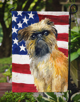 Brussels Griffon Patriotic Flag Garden Size BB9687GF