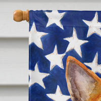 Basenji Patriotic Flag Canvas House Size BB9692CHF