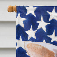 Chihuahua Leg up Patriotic Flag Canvas House Size BB9697CHF