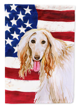 Afghan Hound Patriotic Flag Canvas House Size BB9702CHF