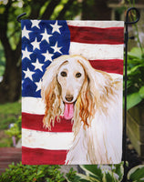 Afghan Hound Patriotic Flag Garden Size BB9702GF