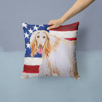 Afghan Hound Patriotic Fabric Decorative Pillow BB9702PW1414