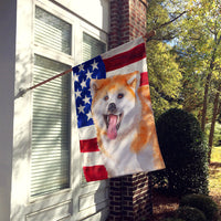 Akita Patriotic Flag Canvas House Size BB9703CHF