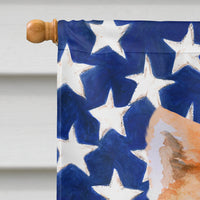 Akita Patriotic Flag Canvas House Size BB9703CHF