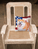 Akita Patriotic Fabric Decorative Pillow BB9703PW1818