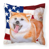 Akita Patriotic Fabric Decorative Pillow BB9703PW1818