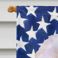 Bichon Frise #2 Patriotic Flag Canvas House Size BB9705CHF