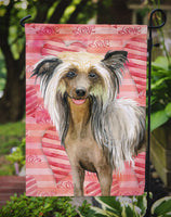 Chinese Crested Love Flag Garden Size BB9746GF