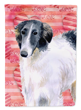 Borzoi Love Flag Canvas House Size BB9759CHF