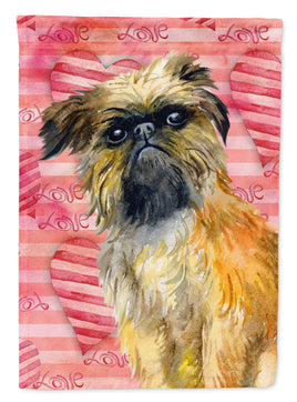 Brussels Griffon Love Flag Garden Size BB9774GF