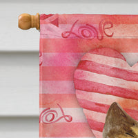 Cairn Terrier Love Flag Canvas House Size BB9777CHF