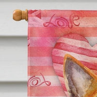 Basenji Love Flag Canvas House Size BB9779CHF