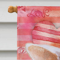 Chihuahua Leg up Love Flag Canvas House Size BB9784CHF