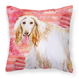 Afghan Hound Love Fabric Decorative Pillow BB9789PW1818